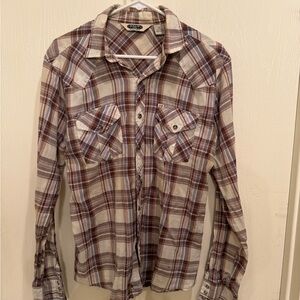 Levi's Men's Plaid Button-Down Shirt - Brown and White